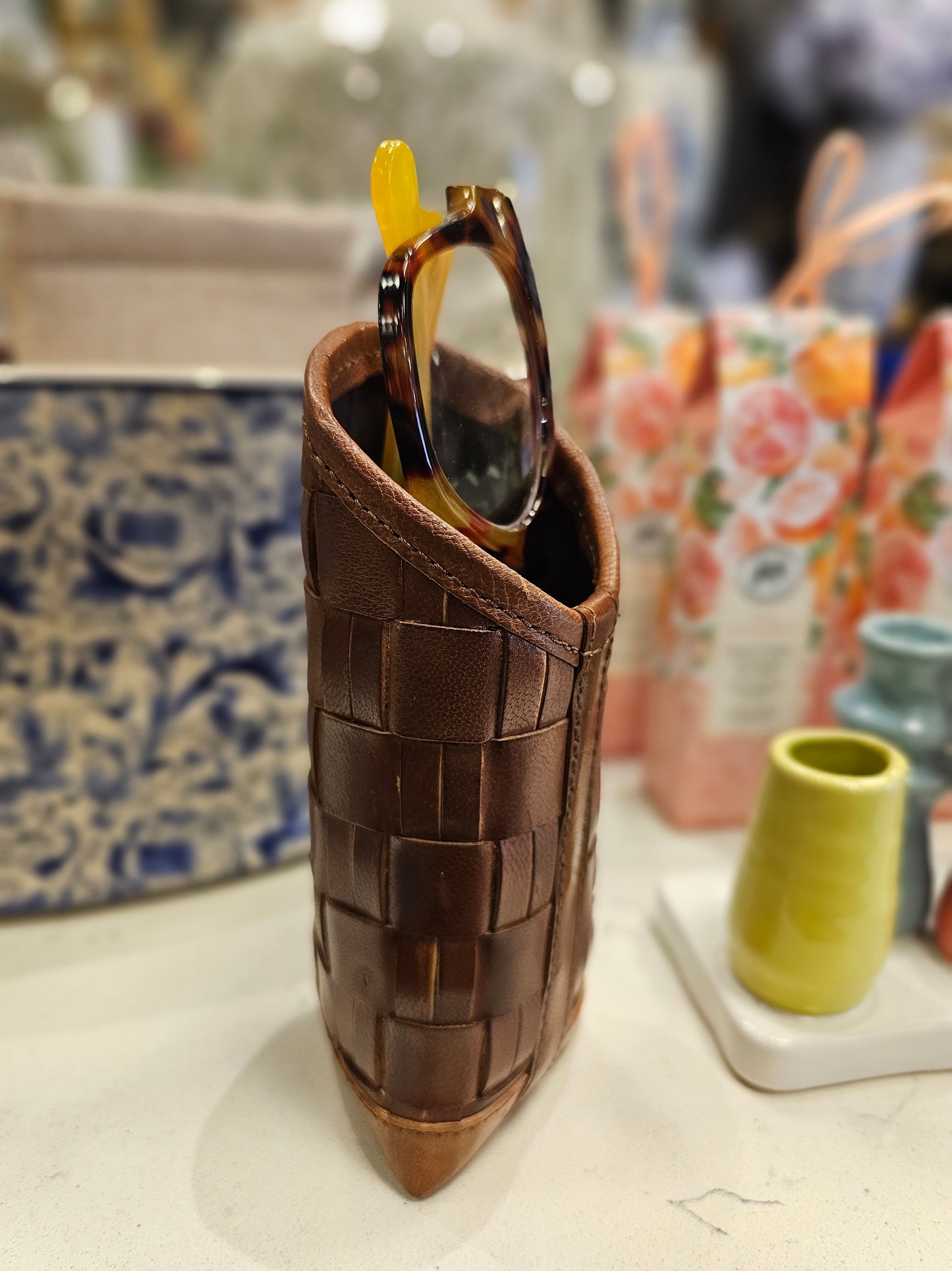 Leather Eye Glass Holder