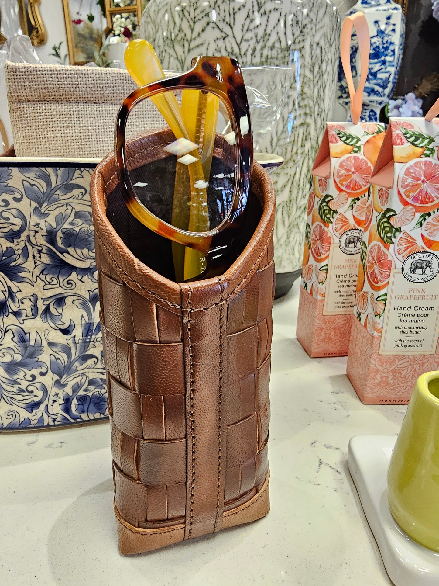 Leather Eye Glass Holder