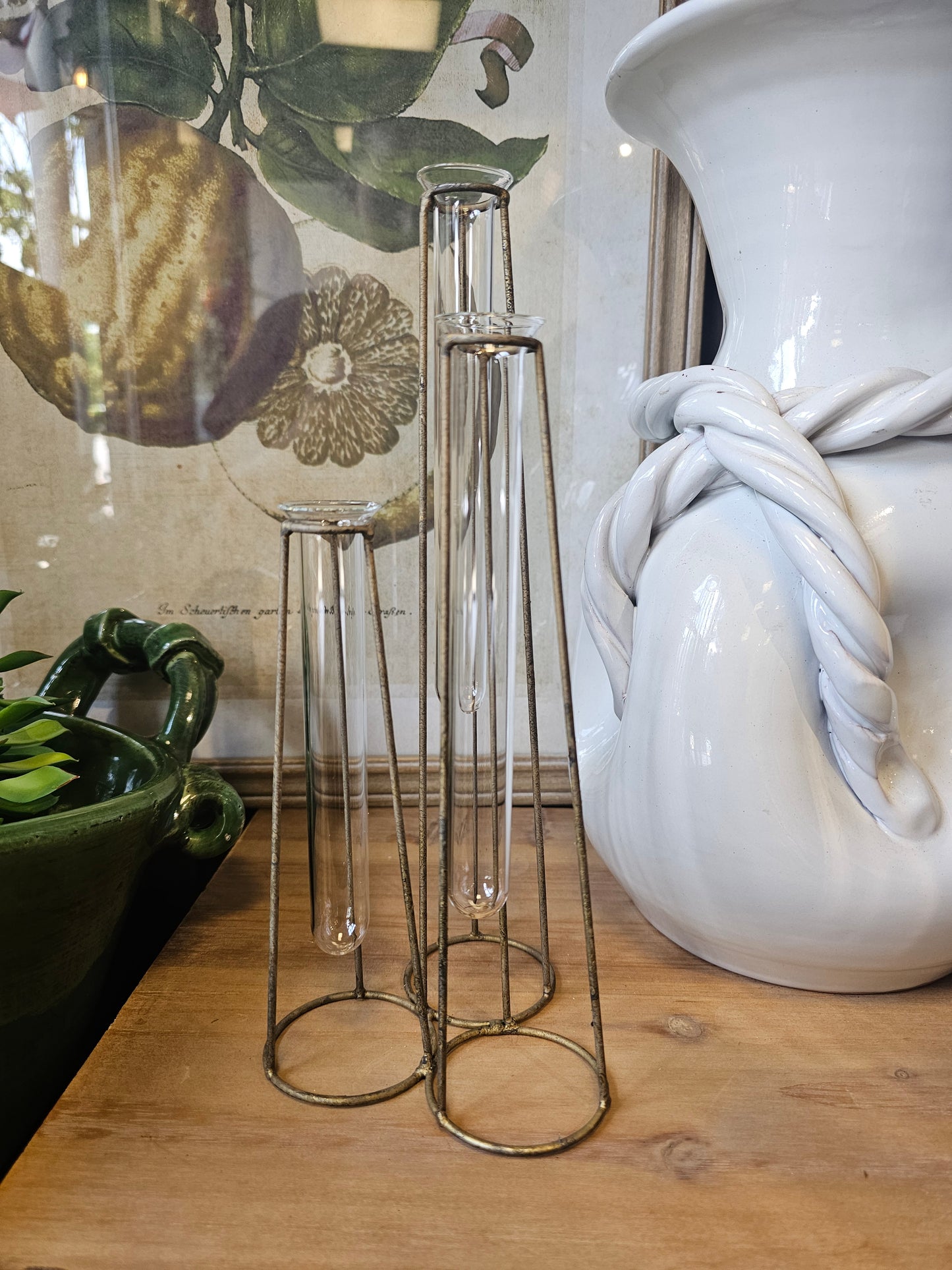 Small Gold Metal Cluster Vase