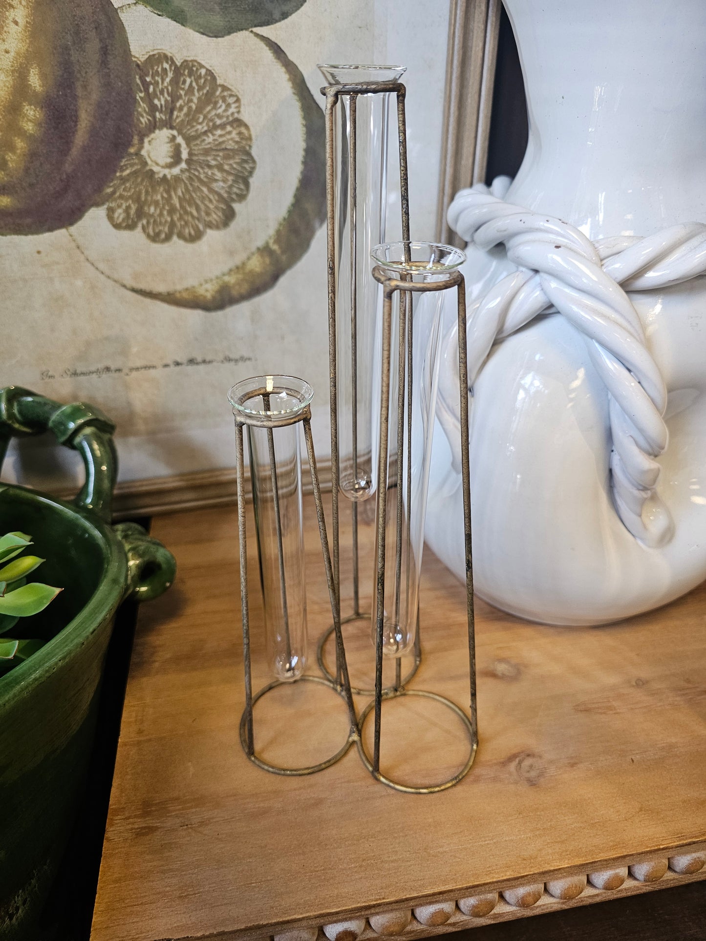 Small Gold Metal Cluster Vase
