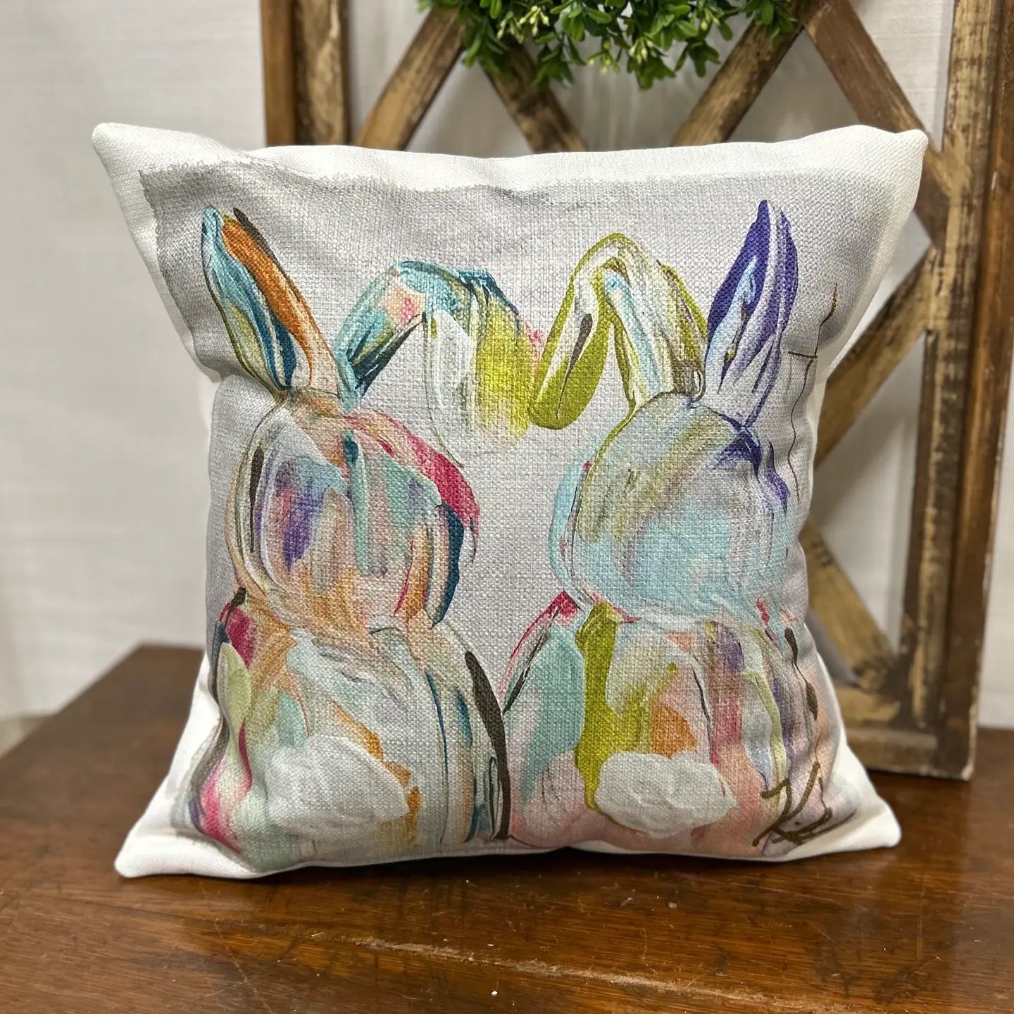 Bright Bunny Pillow