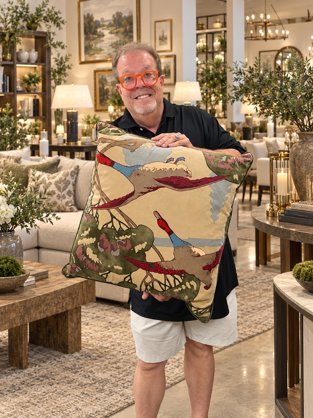 22x22 Flying Ducks Pillow