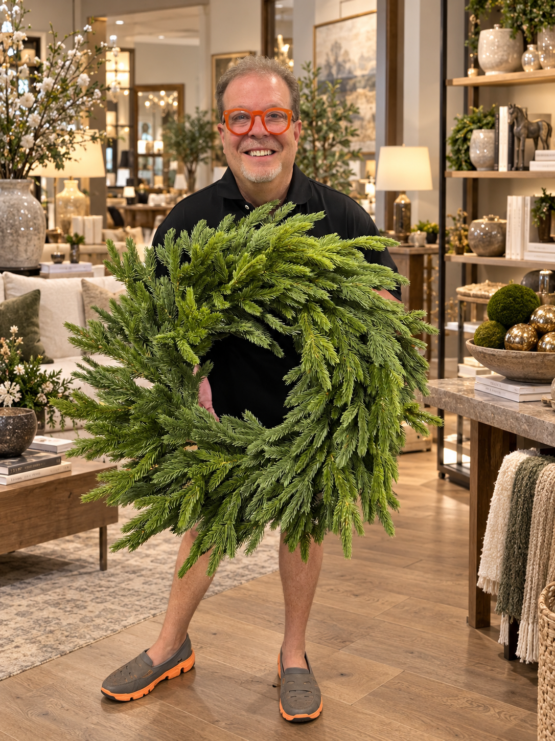 28” Real Touch Alpine Wreath