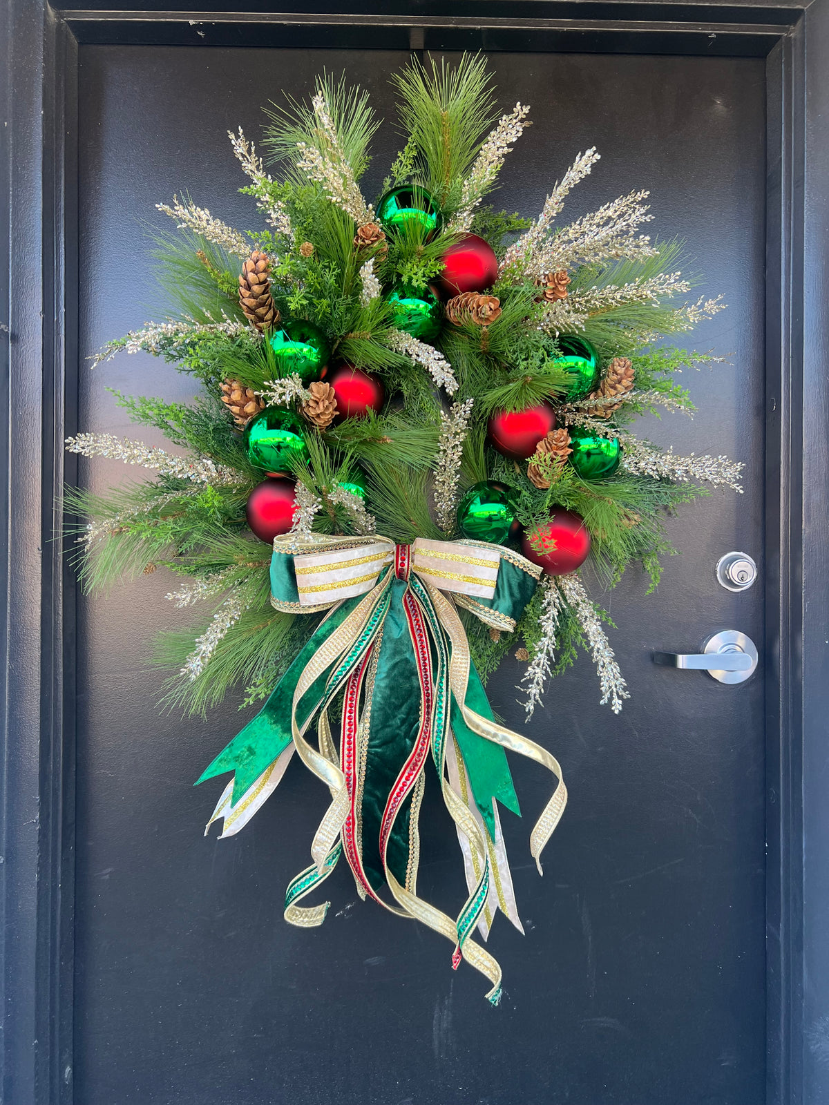 Ruby Christmas and Greens Elegance Wreath