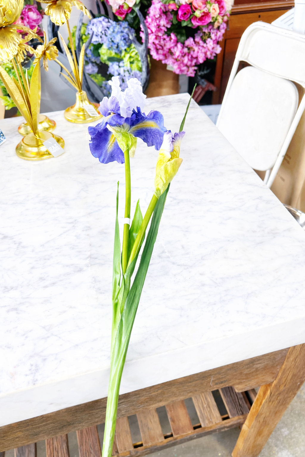 Iris Spray- Purple/Lavender 37 inch long stem