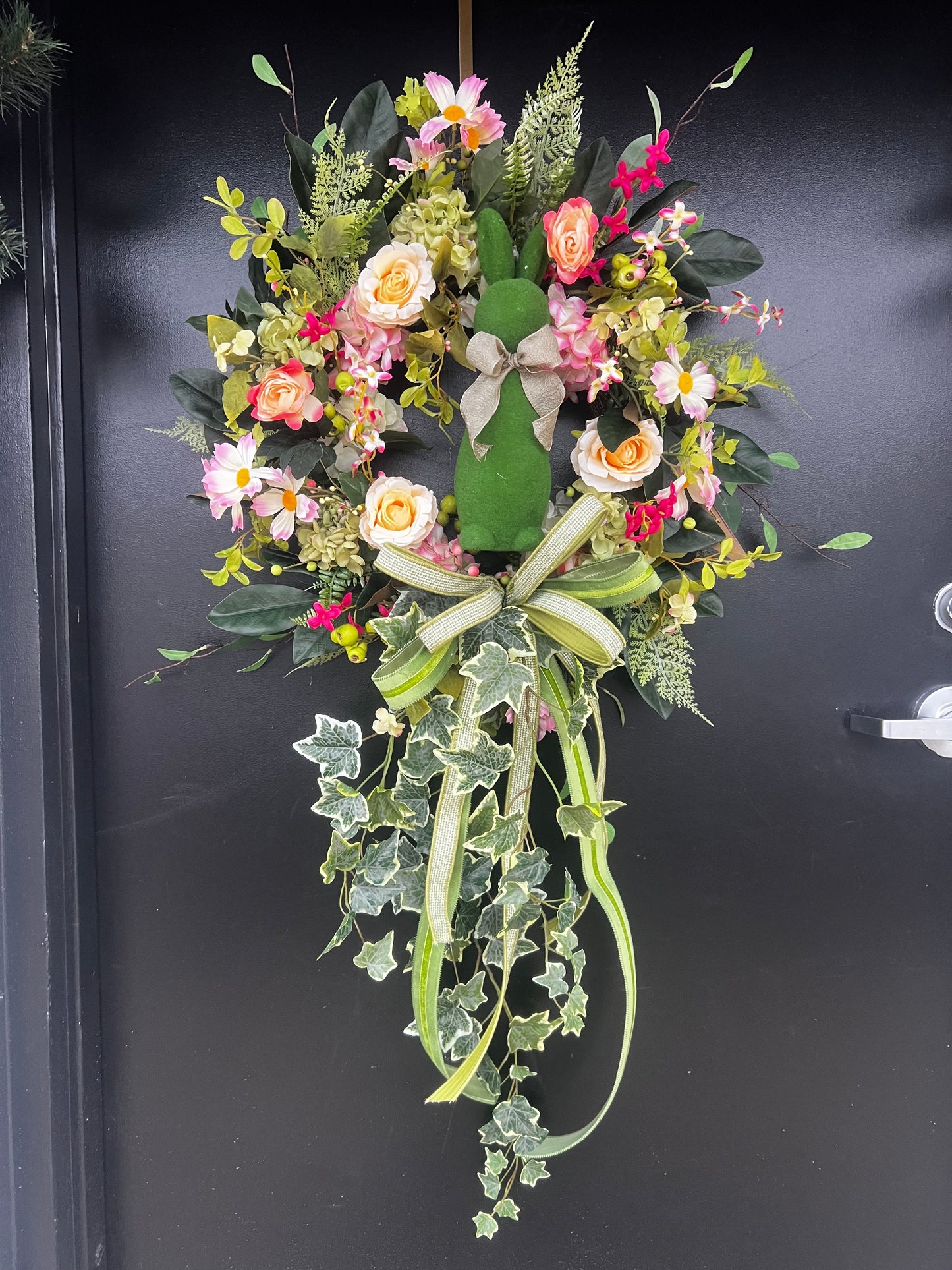 Easter Blossom Bunny Wreath