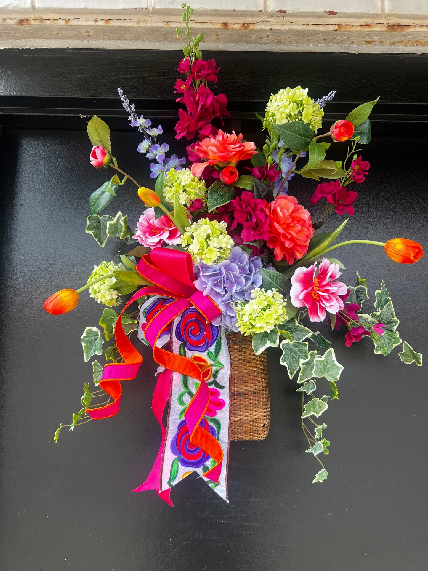 Hydrangea & Tulip Jubilee Nantucket Basket