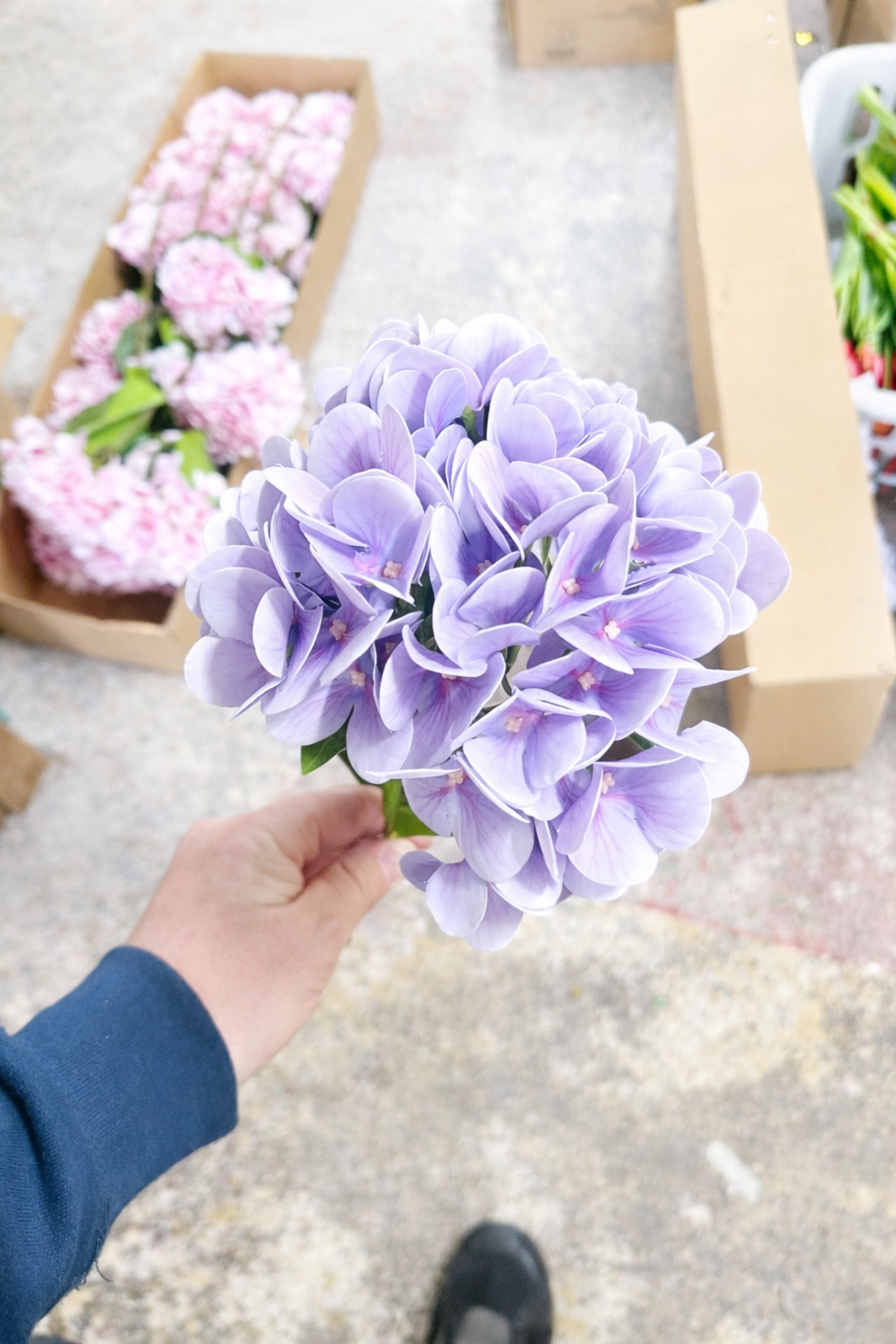 Real touch Lavender Hydrangea