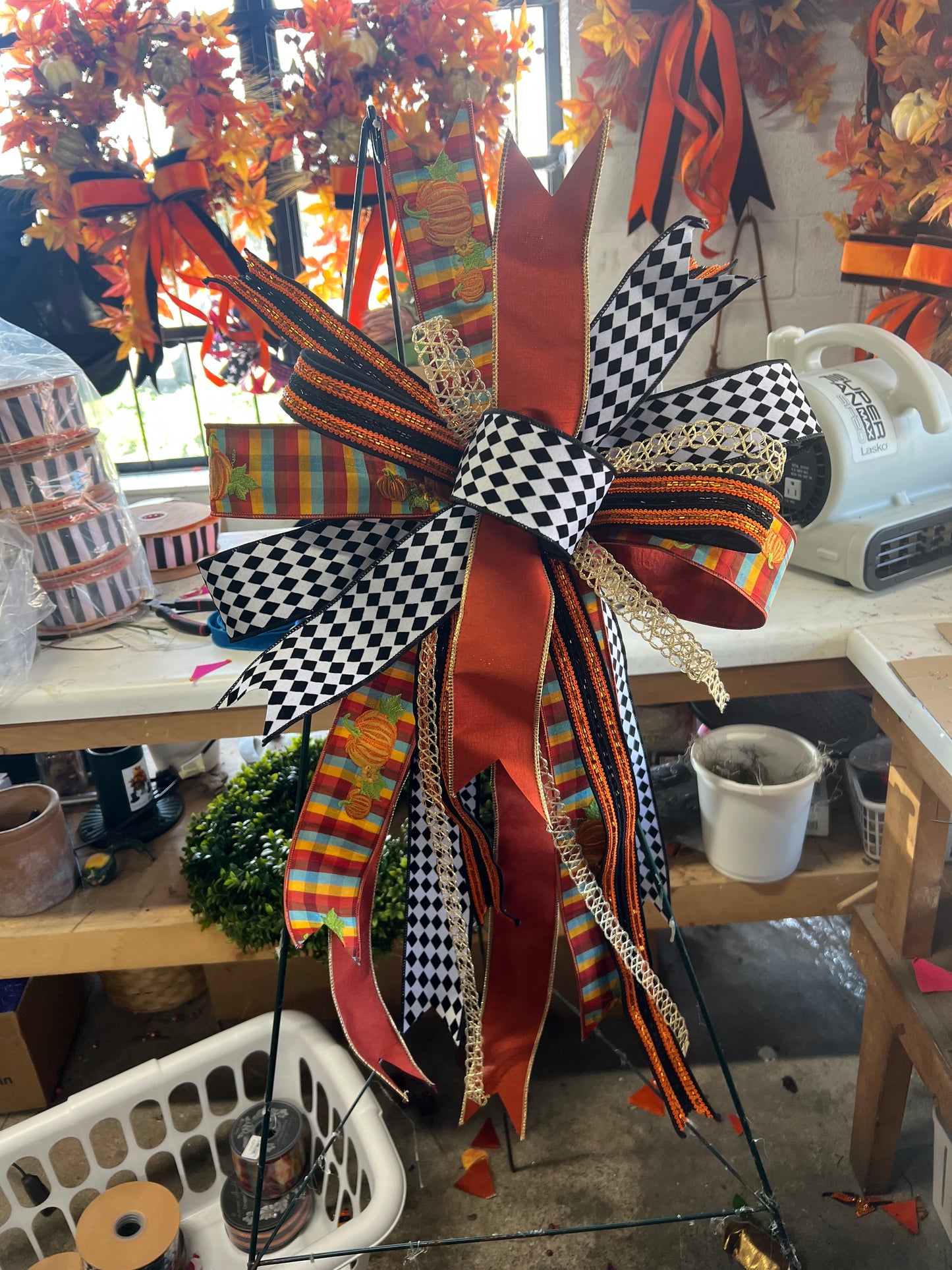 Autumn Harlequin Bow