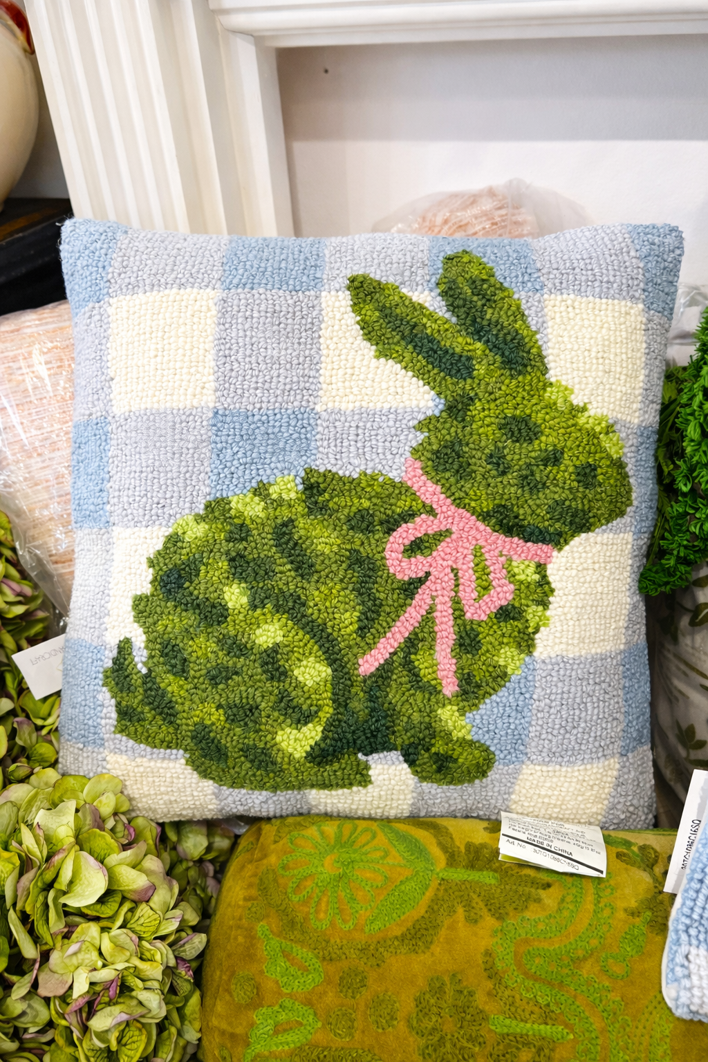 Bunny hook pillow
