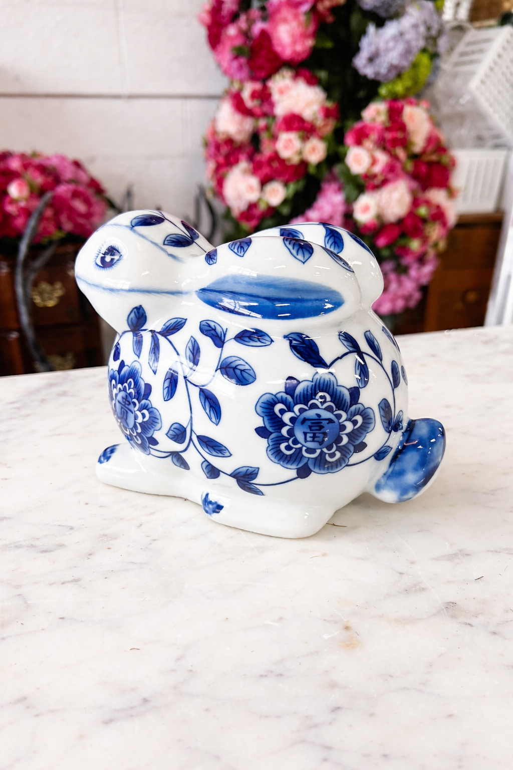 Blue and White Bunny