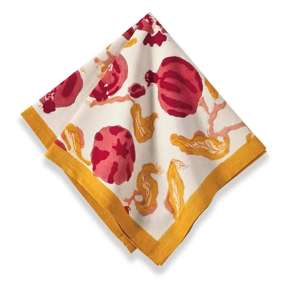 Pomegranate Yellow/Red Napkins - Set of 6