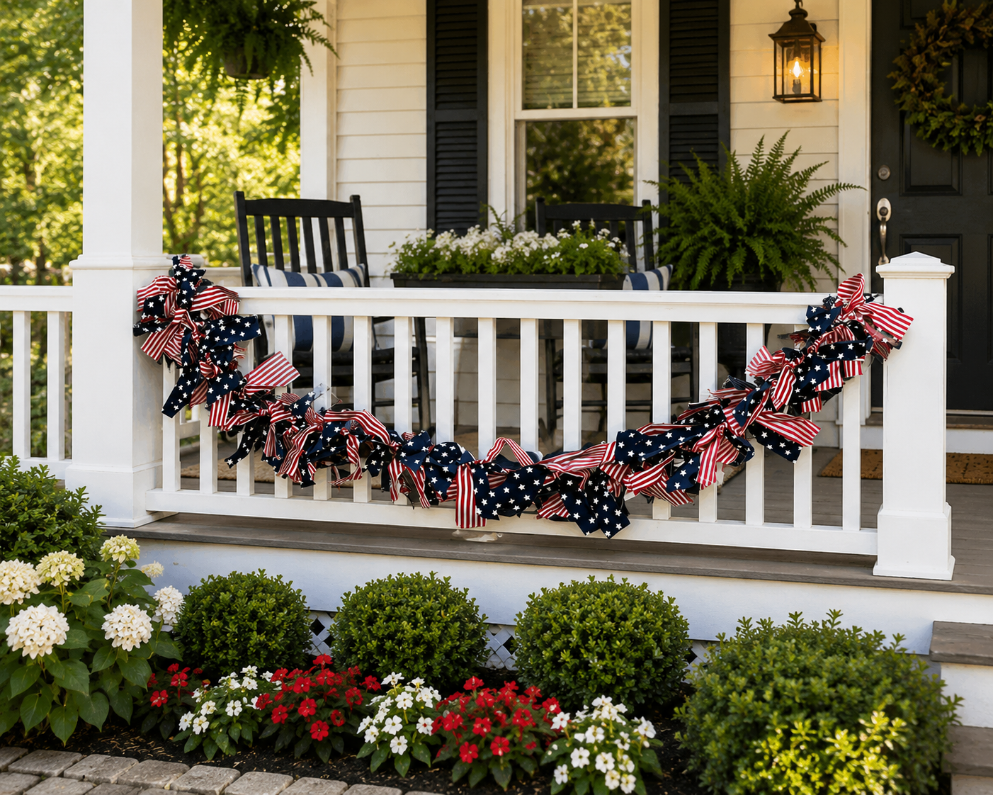 72” American Rope Flag Garland