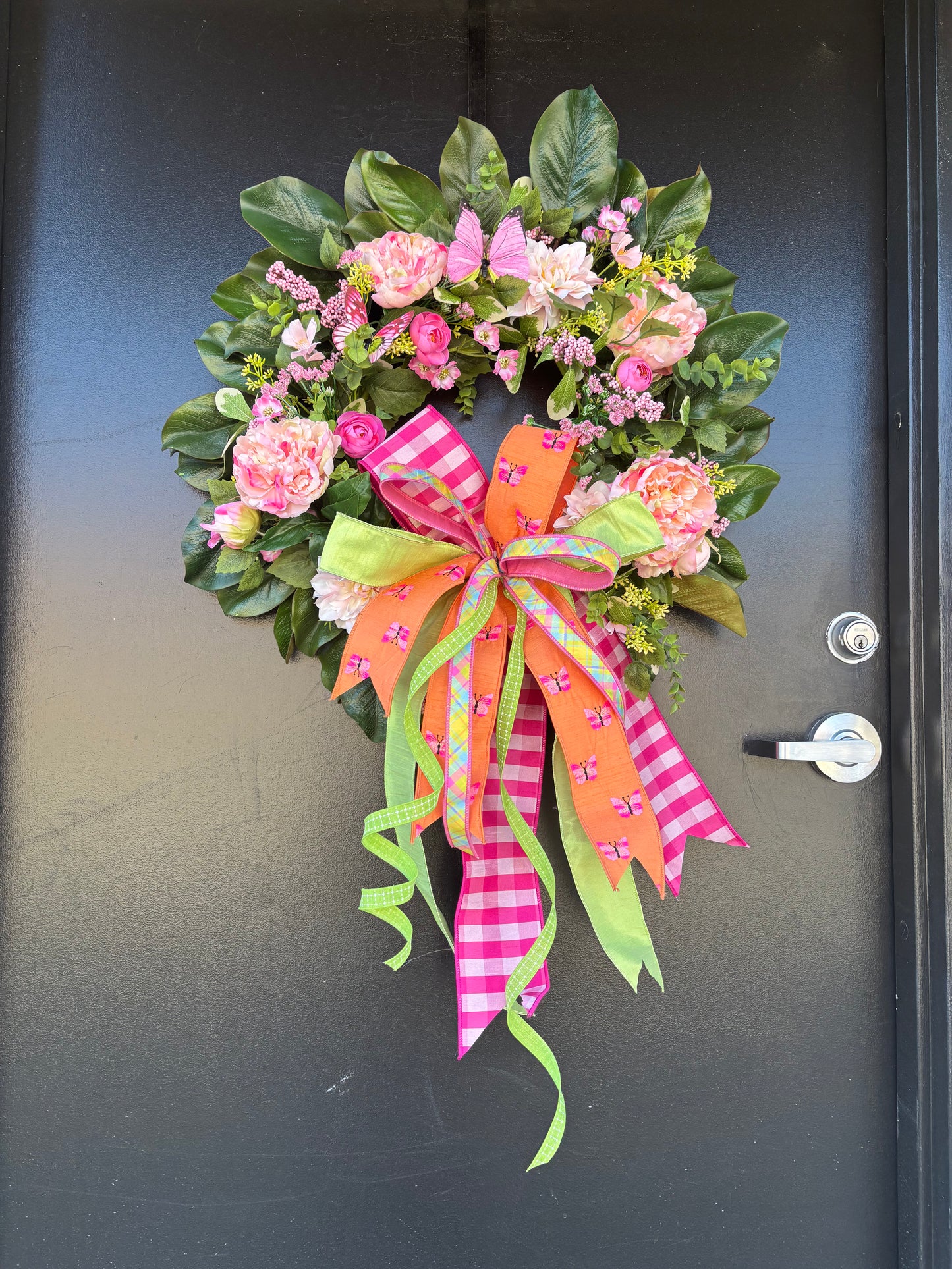 Peony Butterfly Wreath