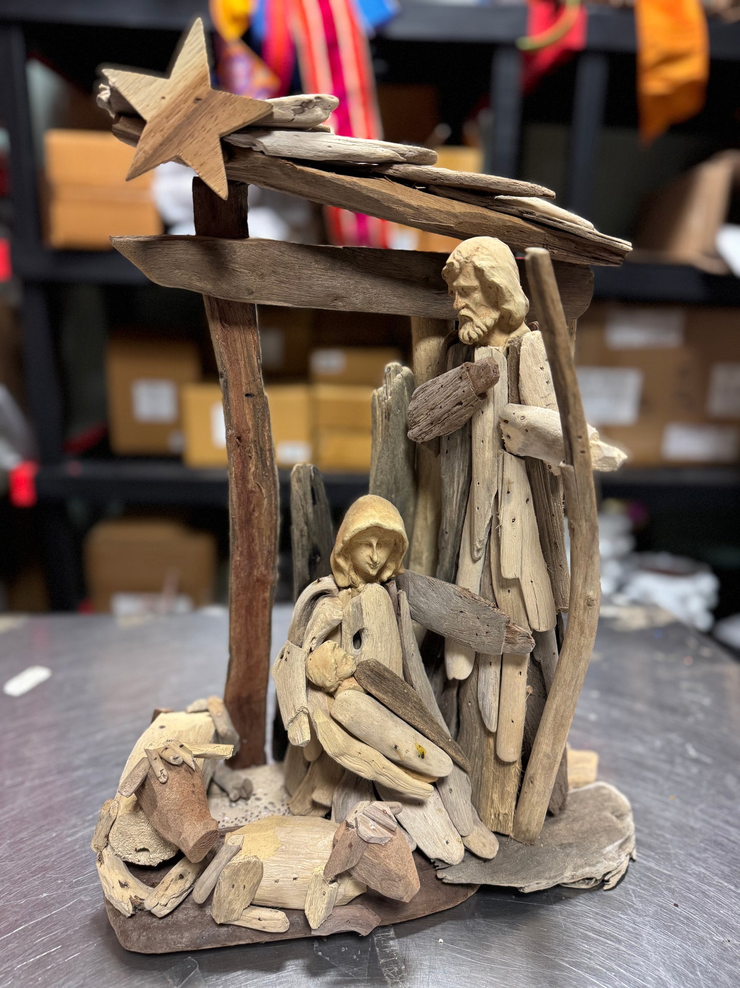 The Holy Family with Animals - Driftwood