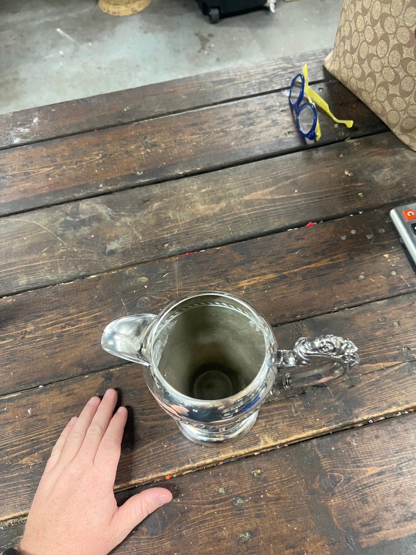 Vintage silver-plated pitcher 2