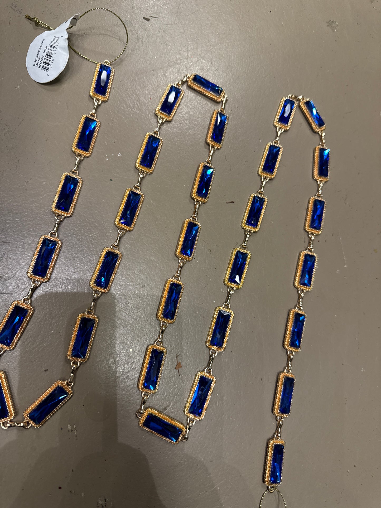 48” Rectangular Jewel Garland Royal Blue