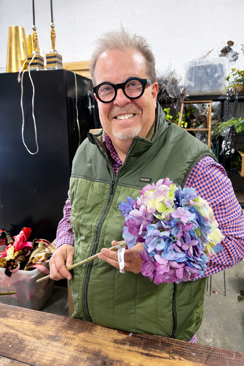 Dried touch, hydrangea stem, purple