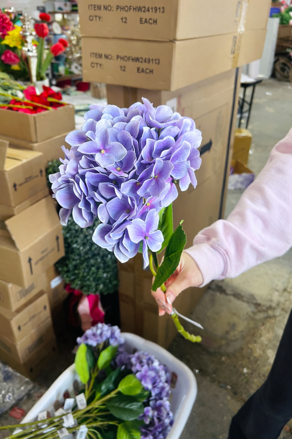 Real Touch Purple Hydrangea