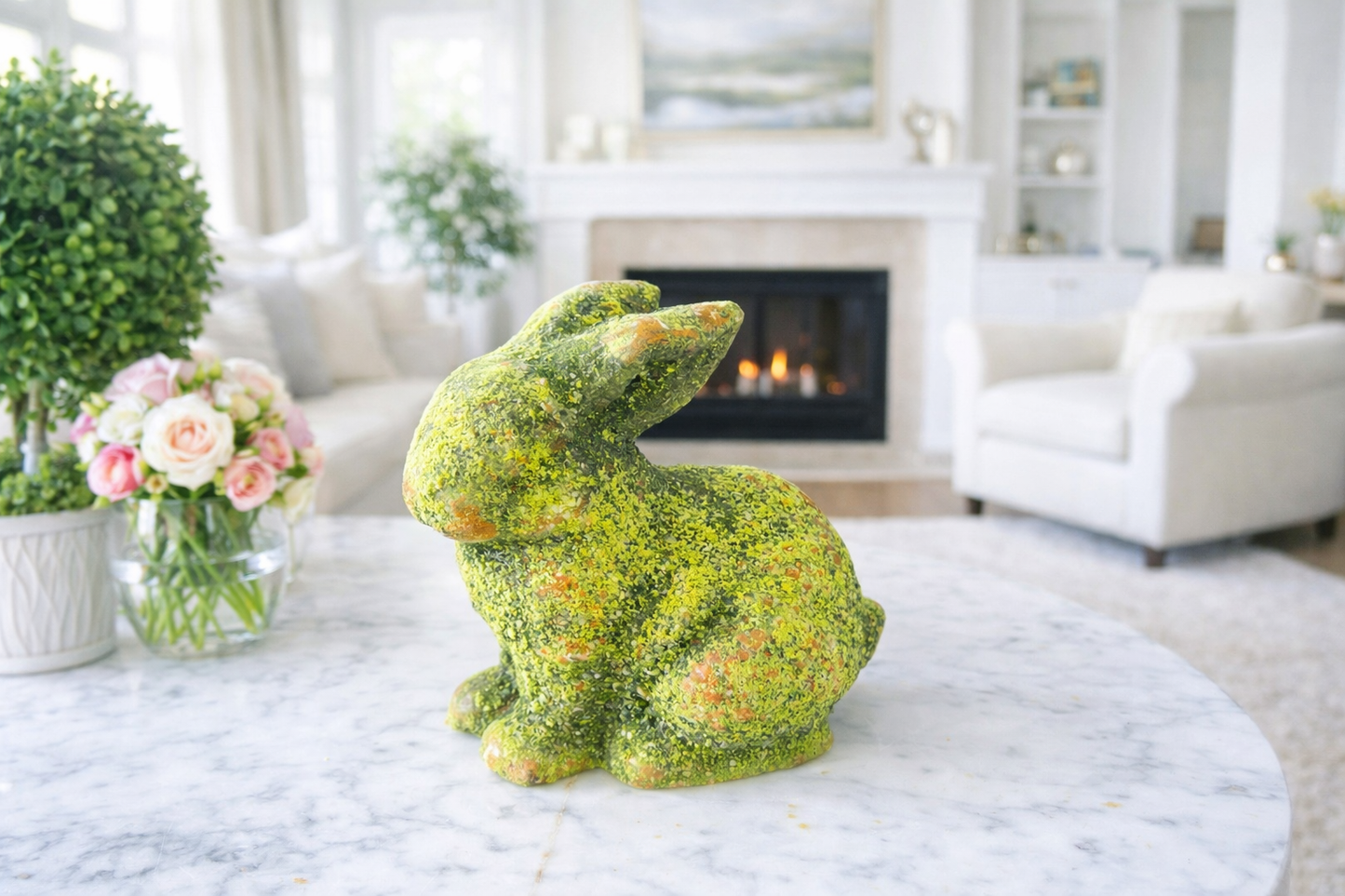 Mossy Terra Cotta Bunny