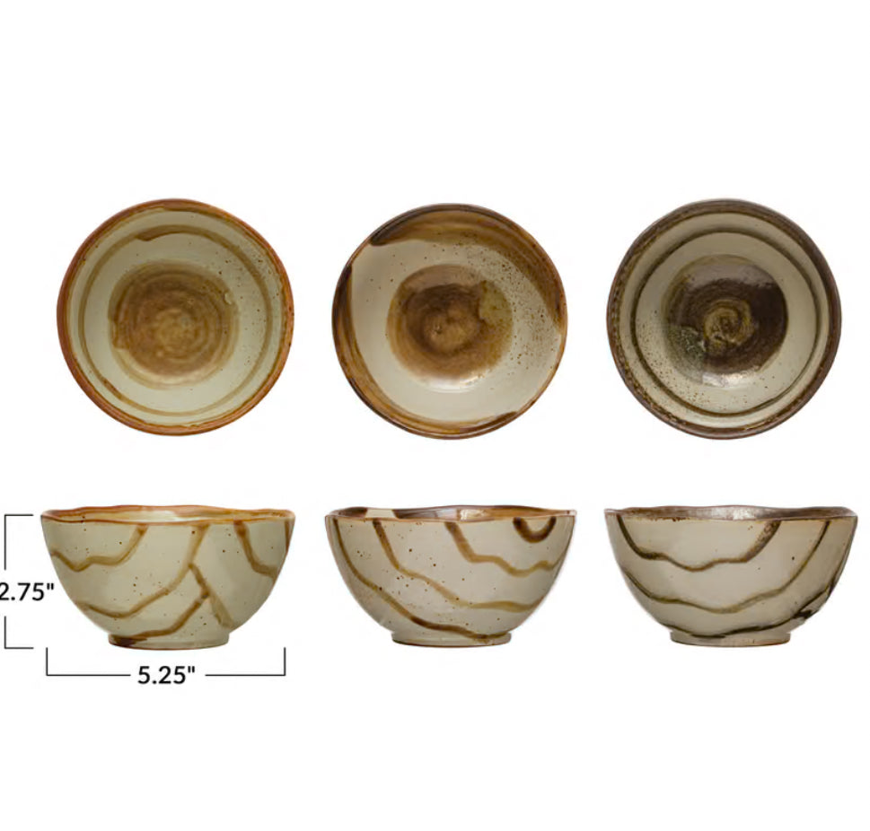 SET of 3 Stoneware Bowls