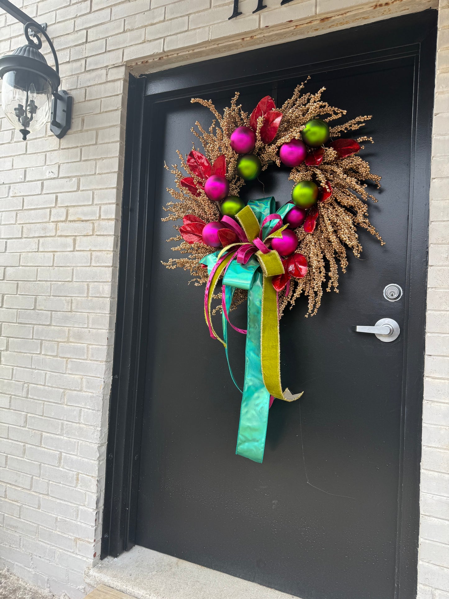Festive Magnolia & Berry Christmas Wreath