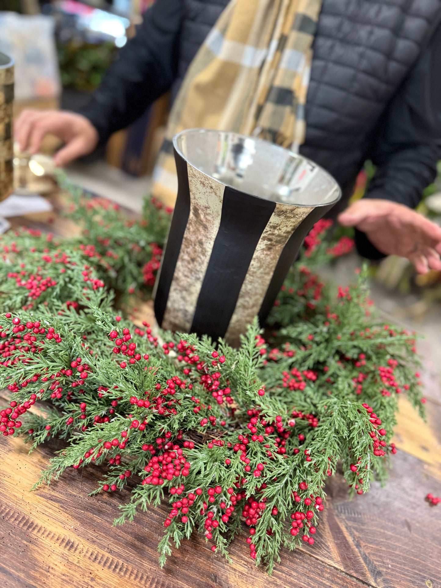 Black/Gold/Silver Vase