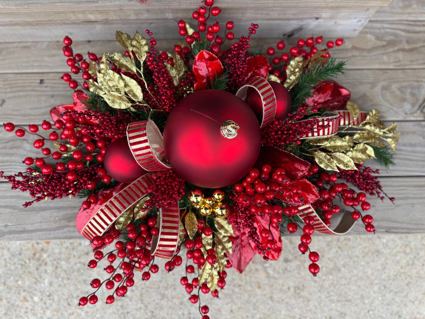 Crimson Gold Splendor Centerpiece