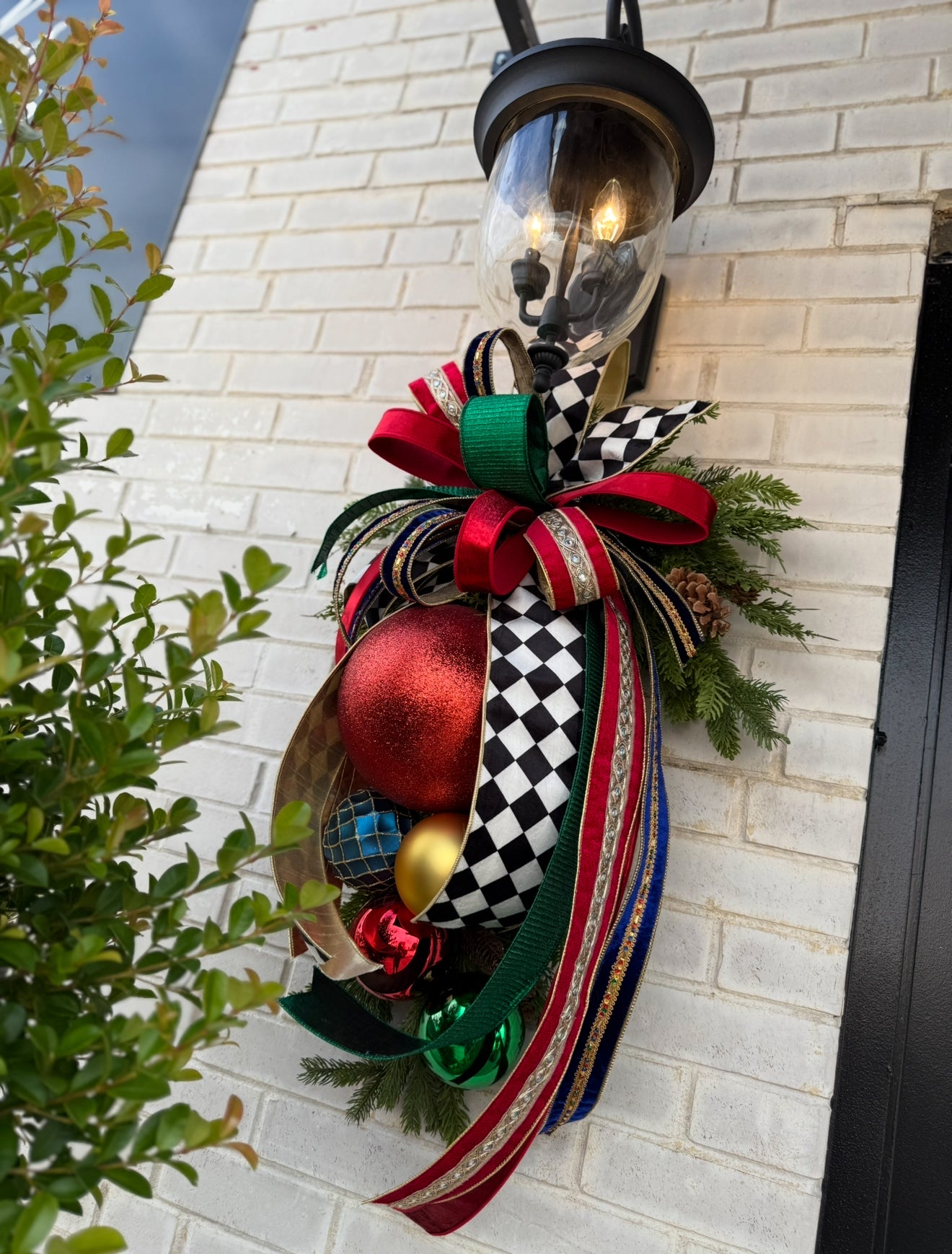 “Vibrant Harlequin” Christmas Wreath