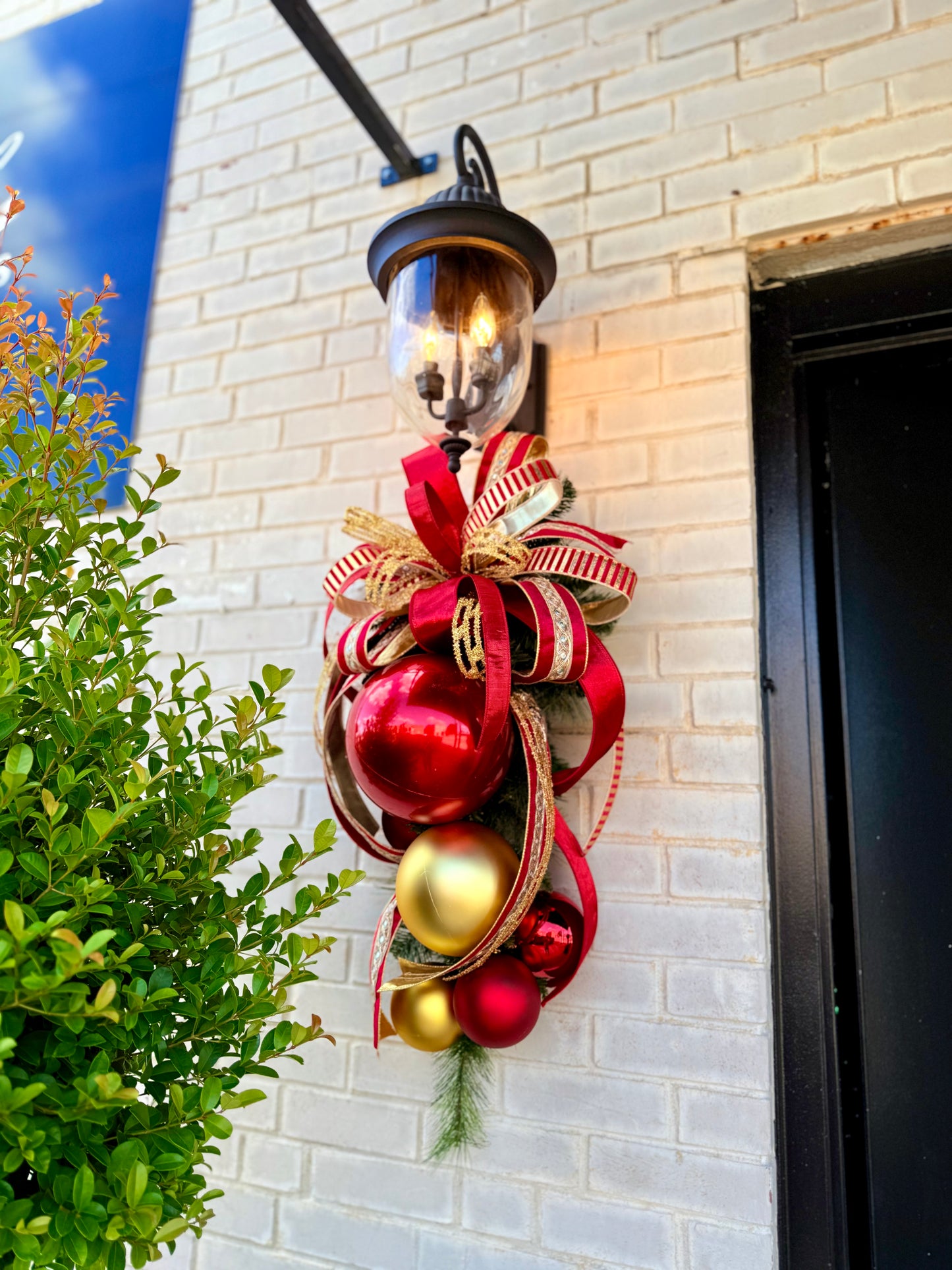 Crimson Gold Christmas Swag