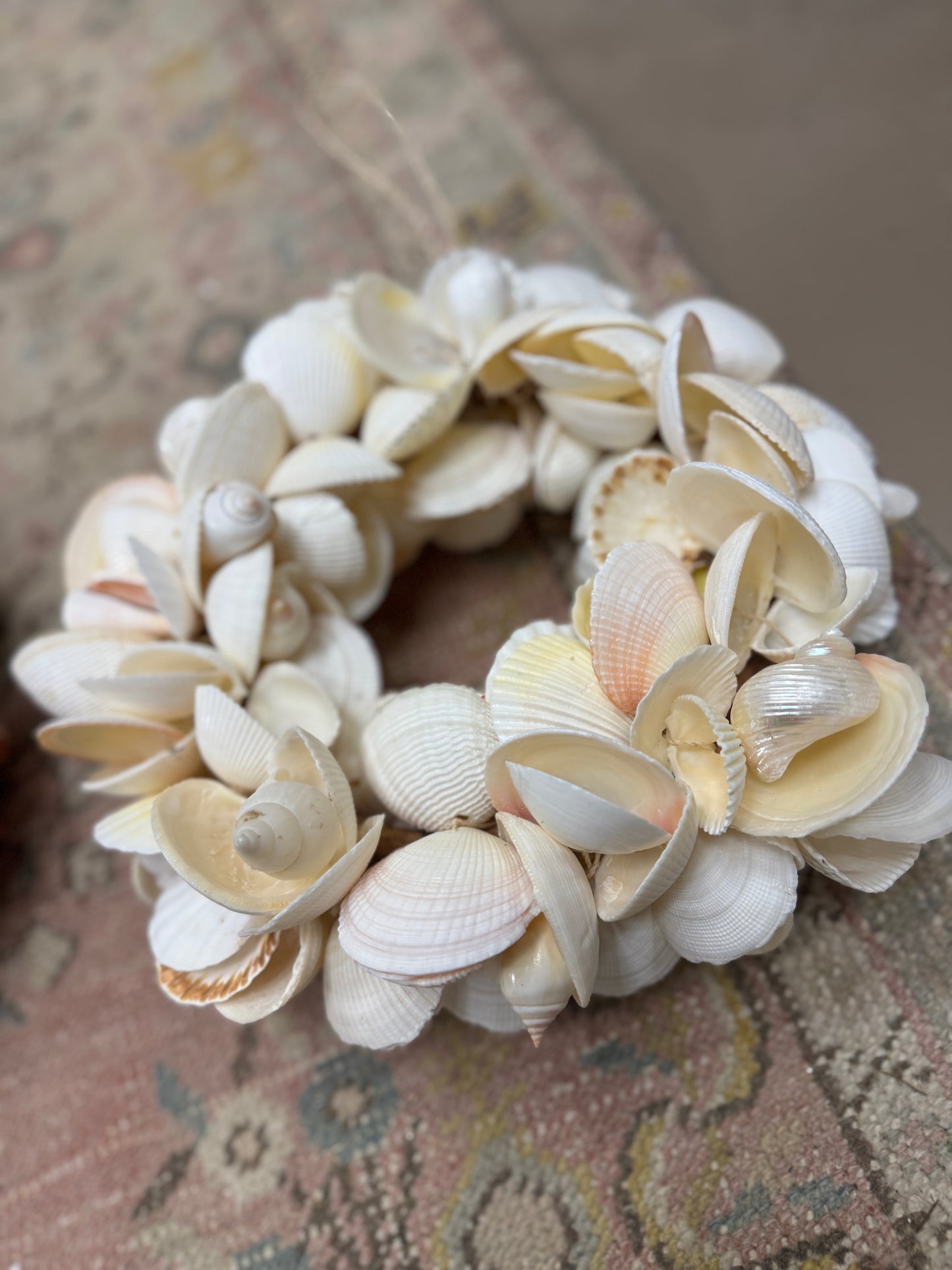11” White Shell Wreath