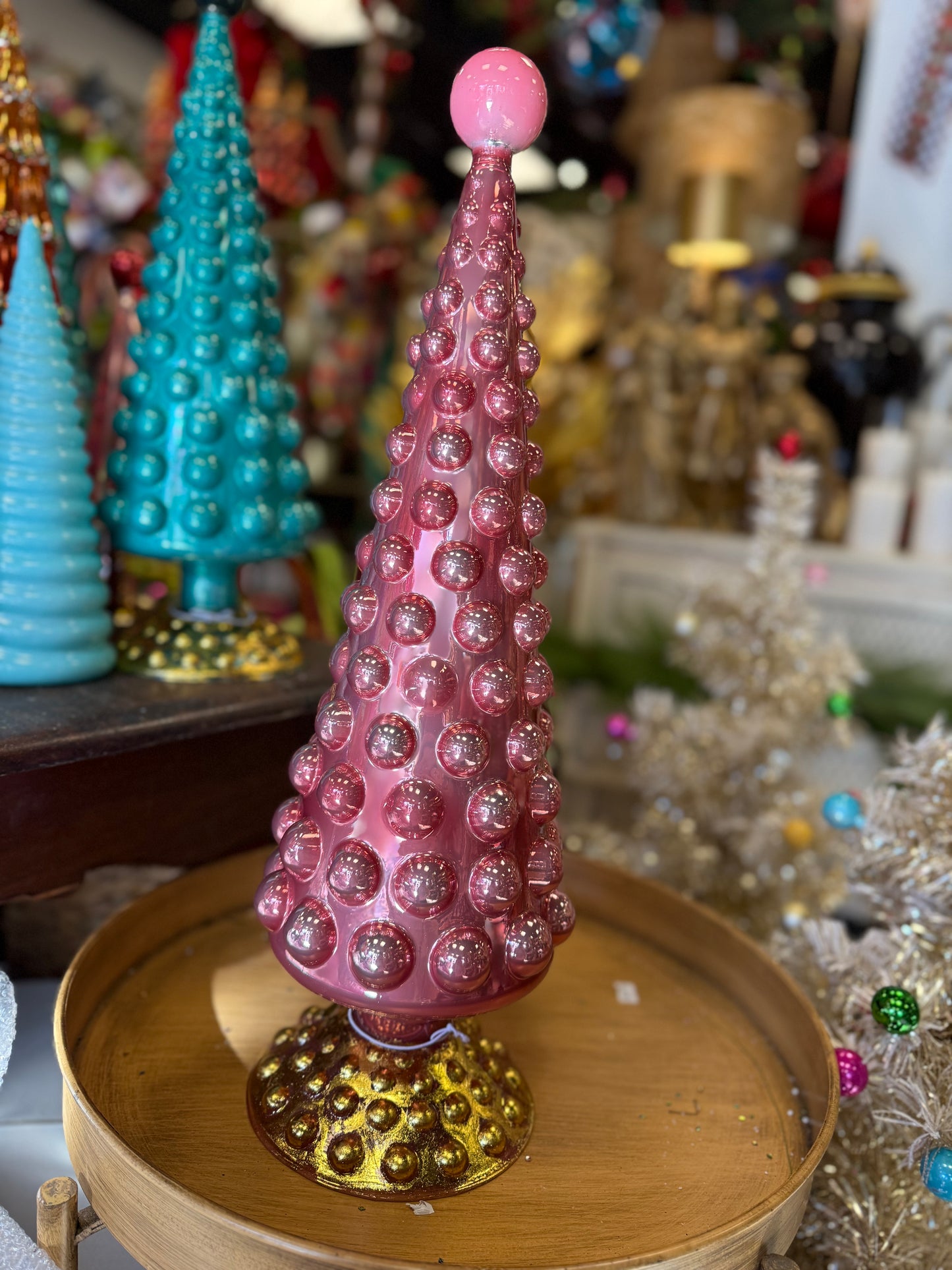 20” Glass Tree - Light Pink
