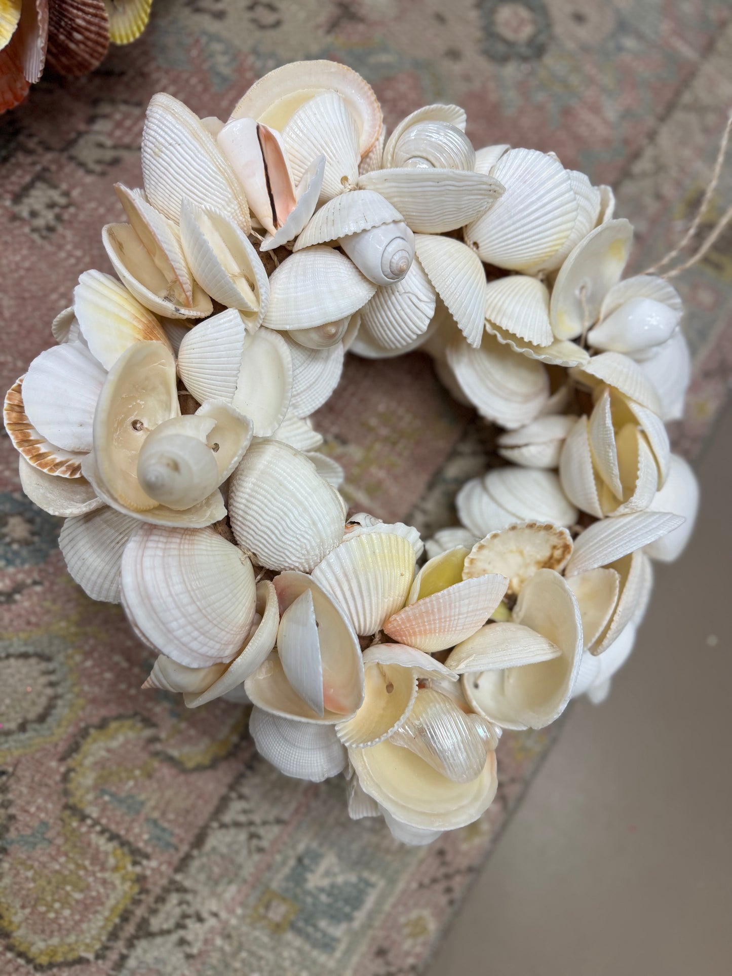 11” White Shell Wreath