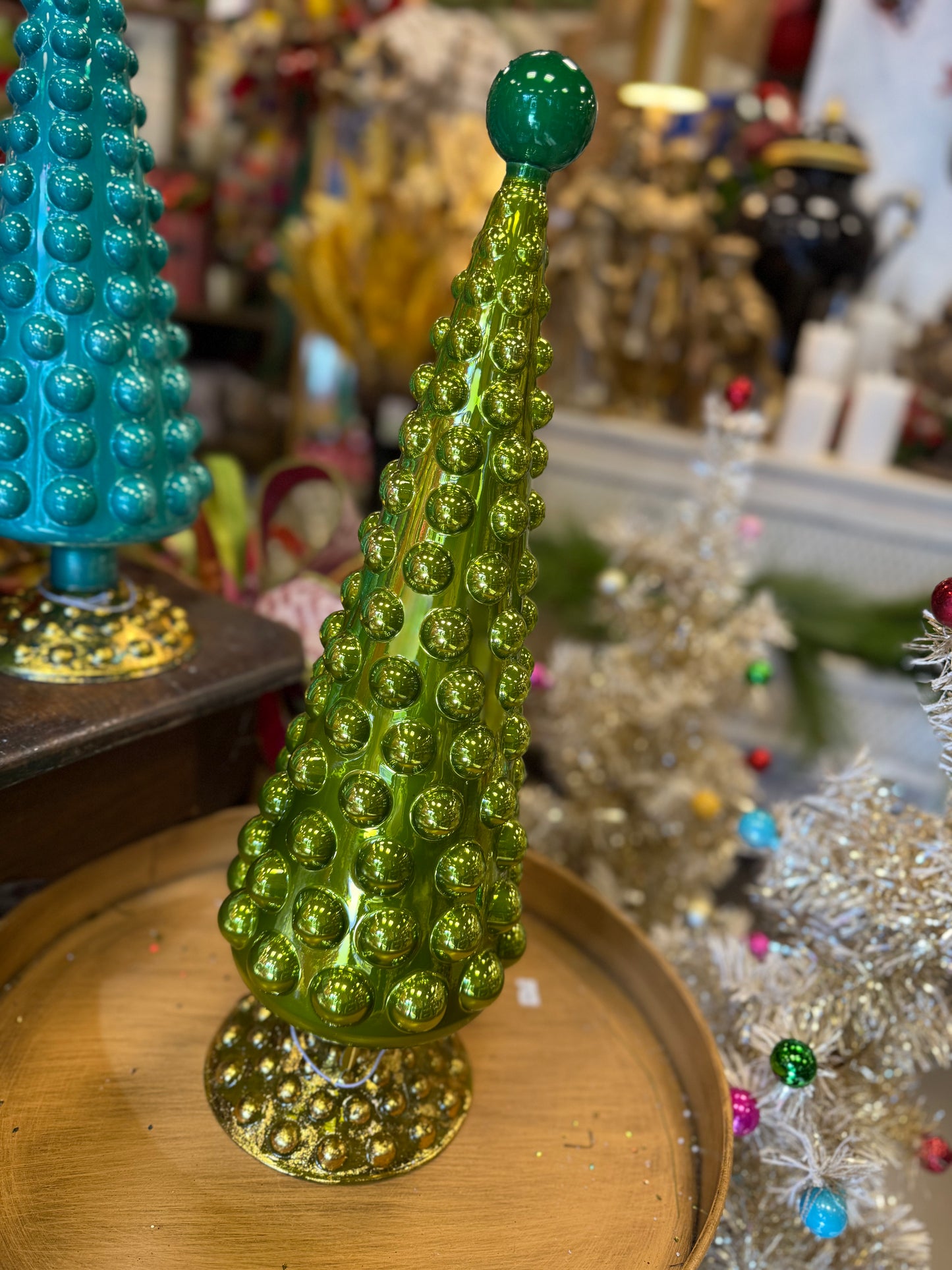 20” Glass Tree - Lime Green