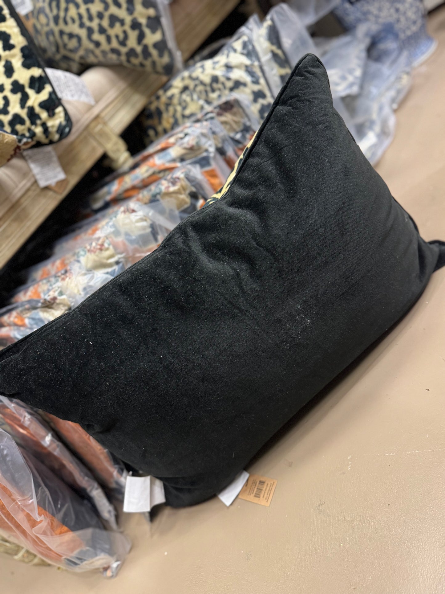 Velvet Cheetah Print Lumbar Pillow