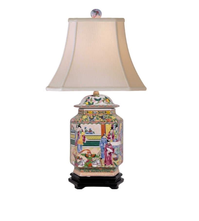 Rose Canton Jar Lamp. Allow 7-10 days for shipping.