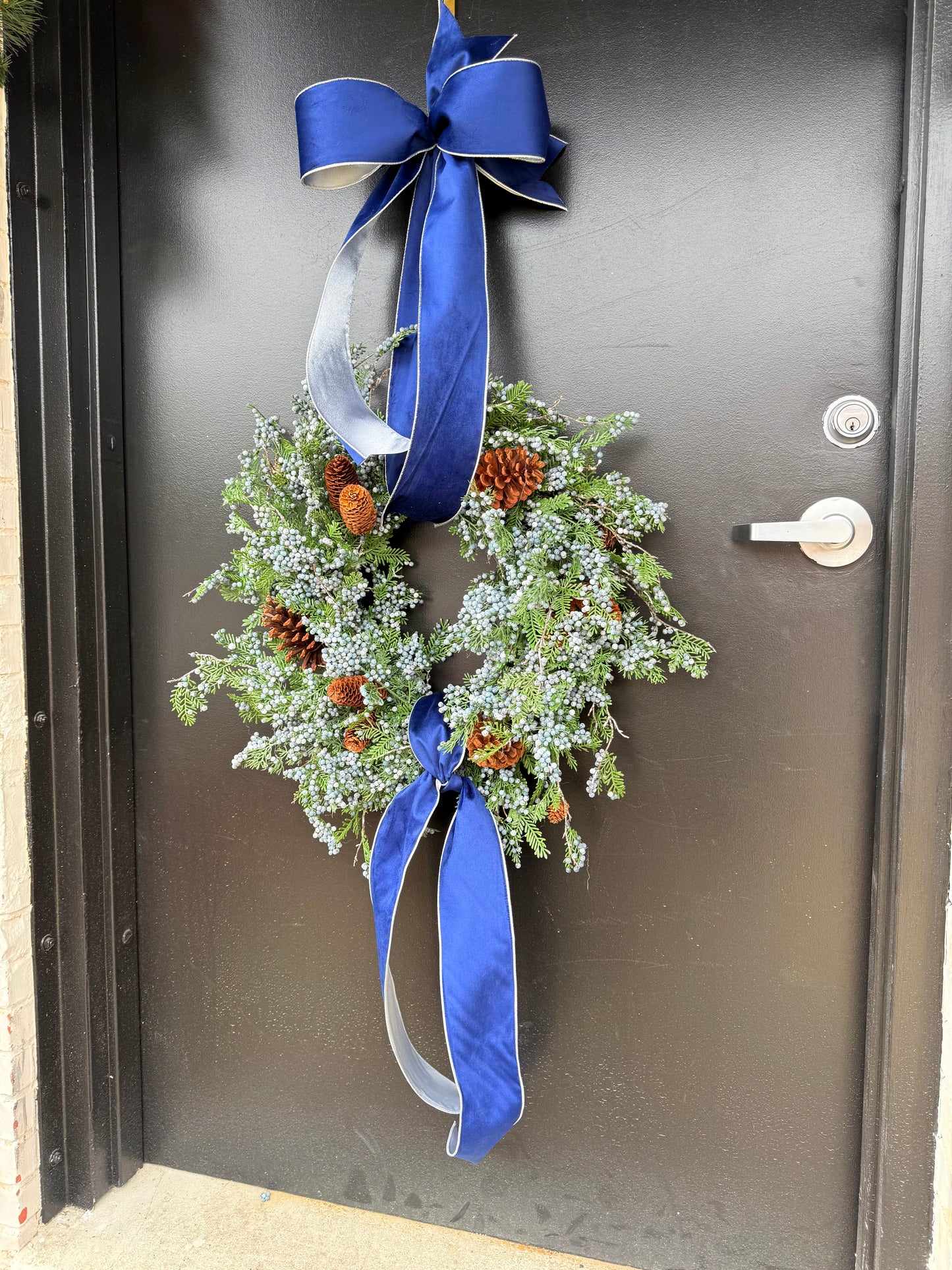 “Blue Winterberry Elegance” Winter Wreath