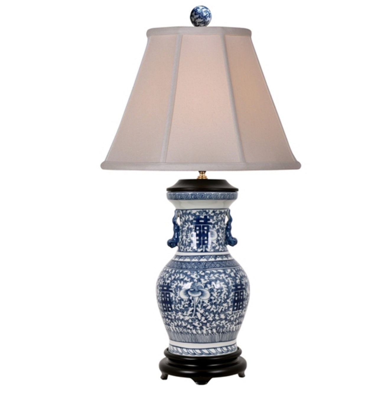 Blue & White Chinoiserie Table Lamp