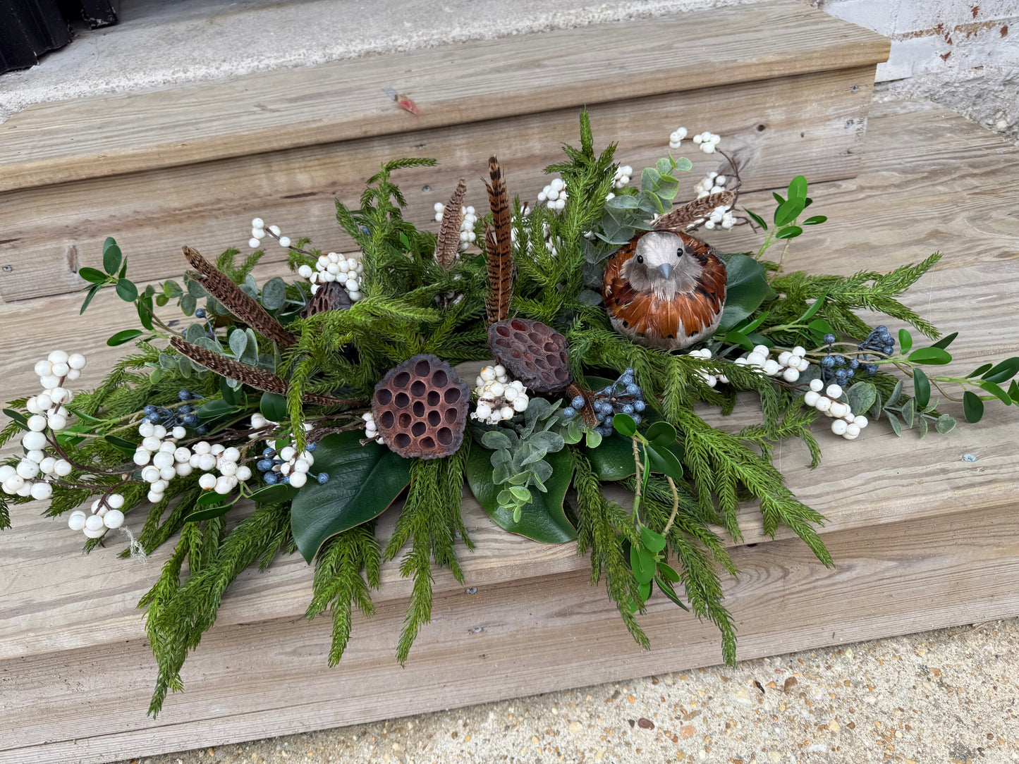 Partridge Feathered Centerpiece
