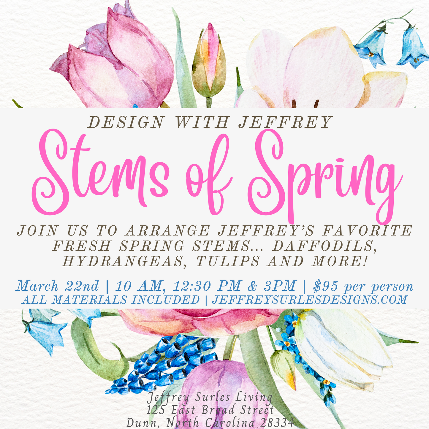 Stems of Spring: 3/22, 3 PM
