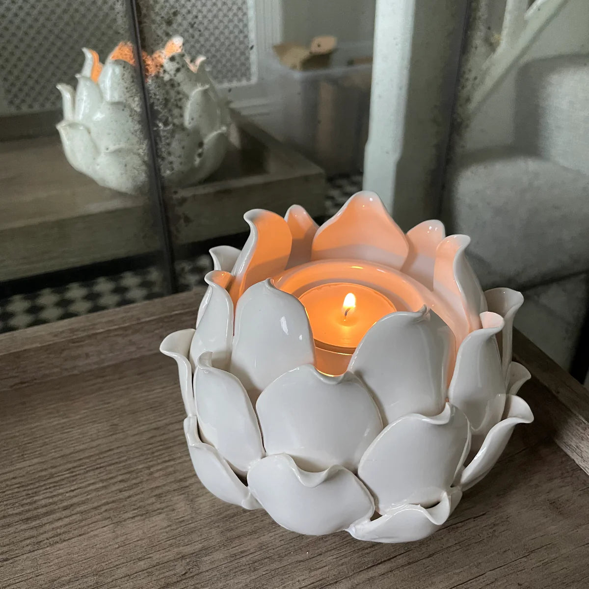 Artichoke Candle Holder 5”