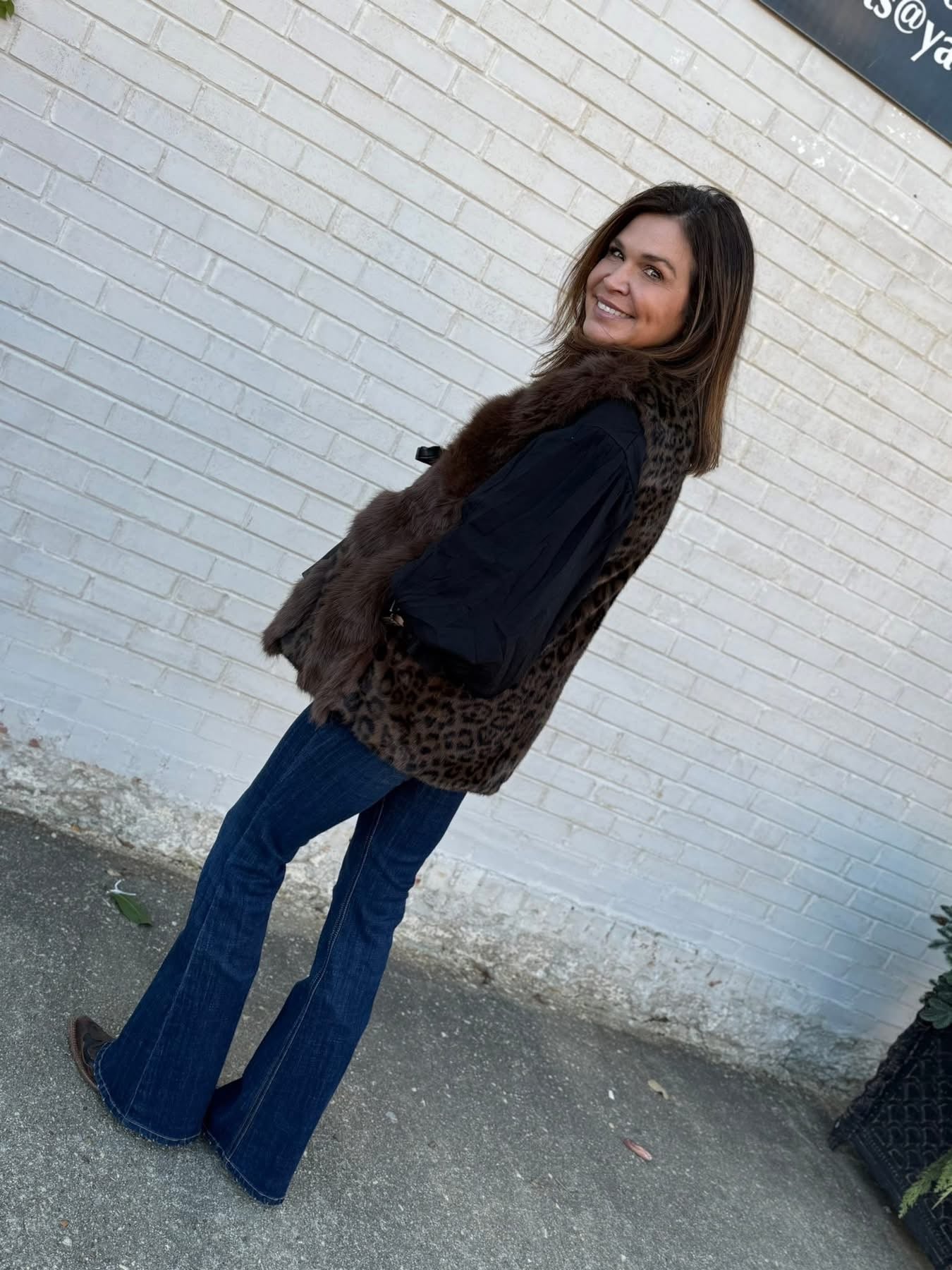 Brown Fur Vest One Size Fits All