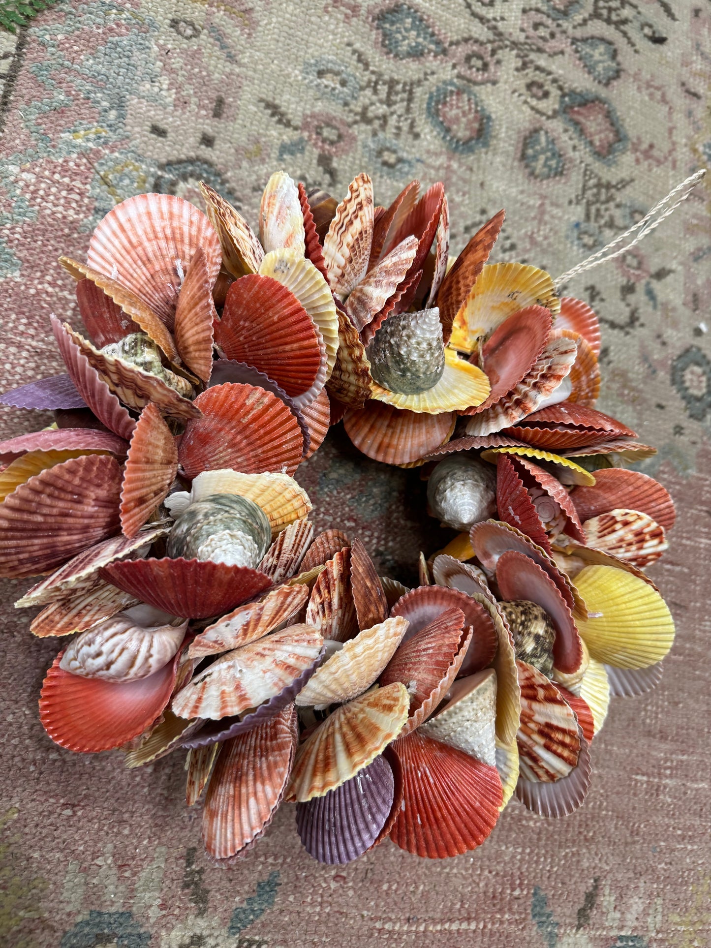 11” Colored Shell Wreath