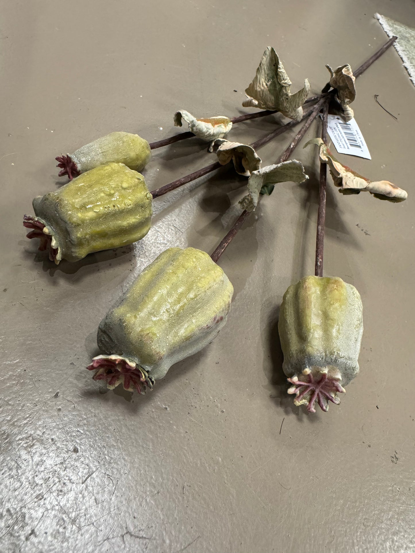 24” Poppy Spray