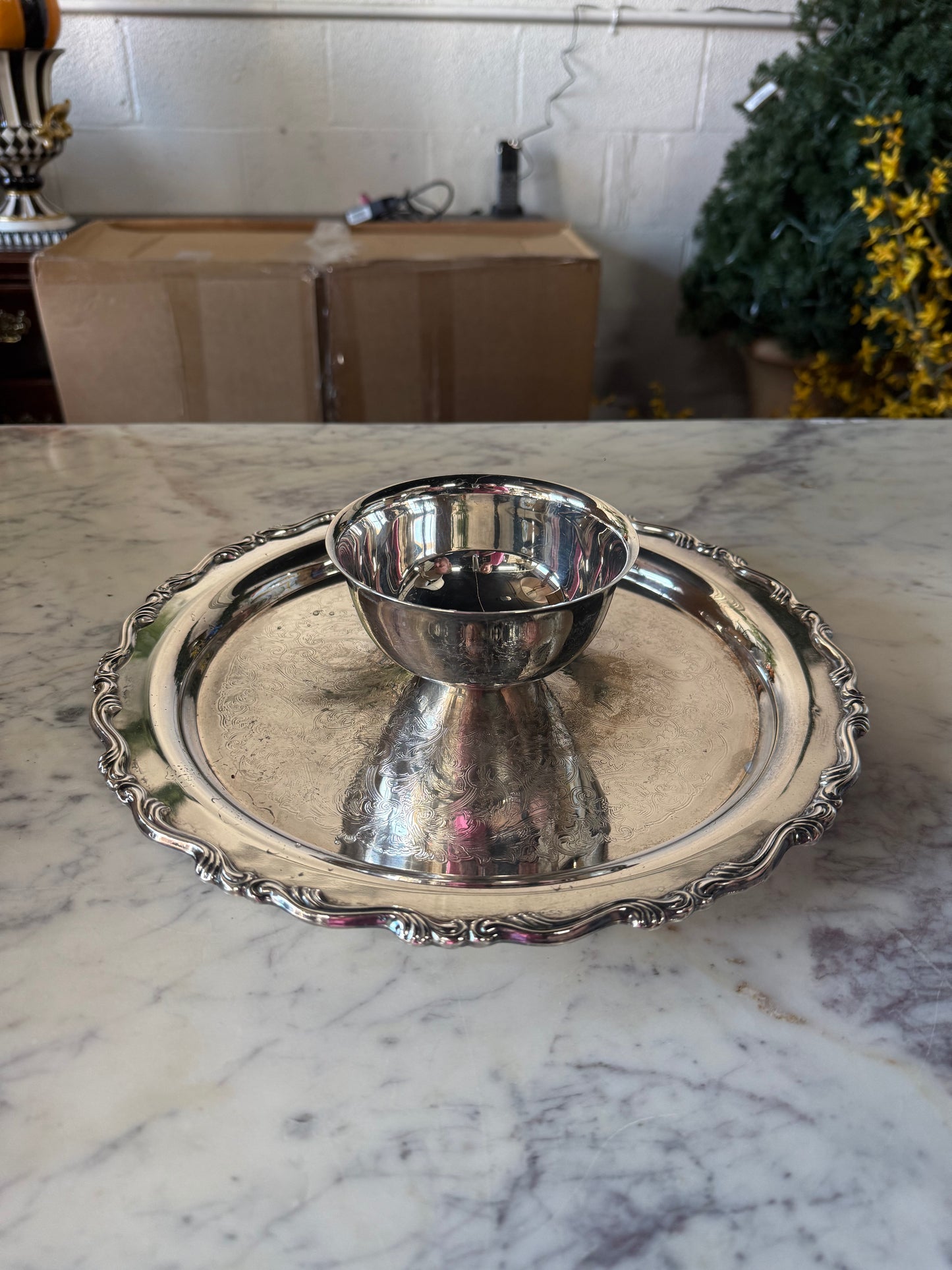 Vintage Silver Plated Vegetable Tray