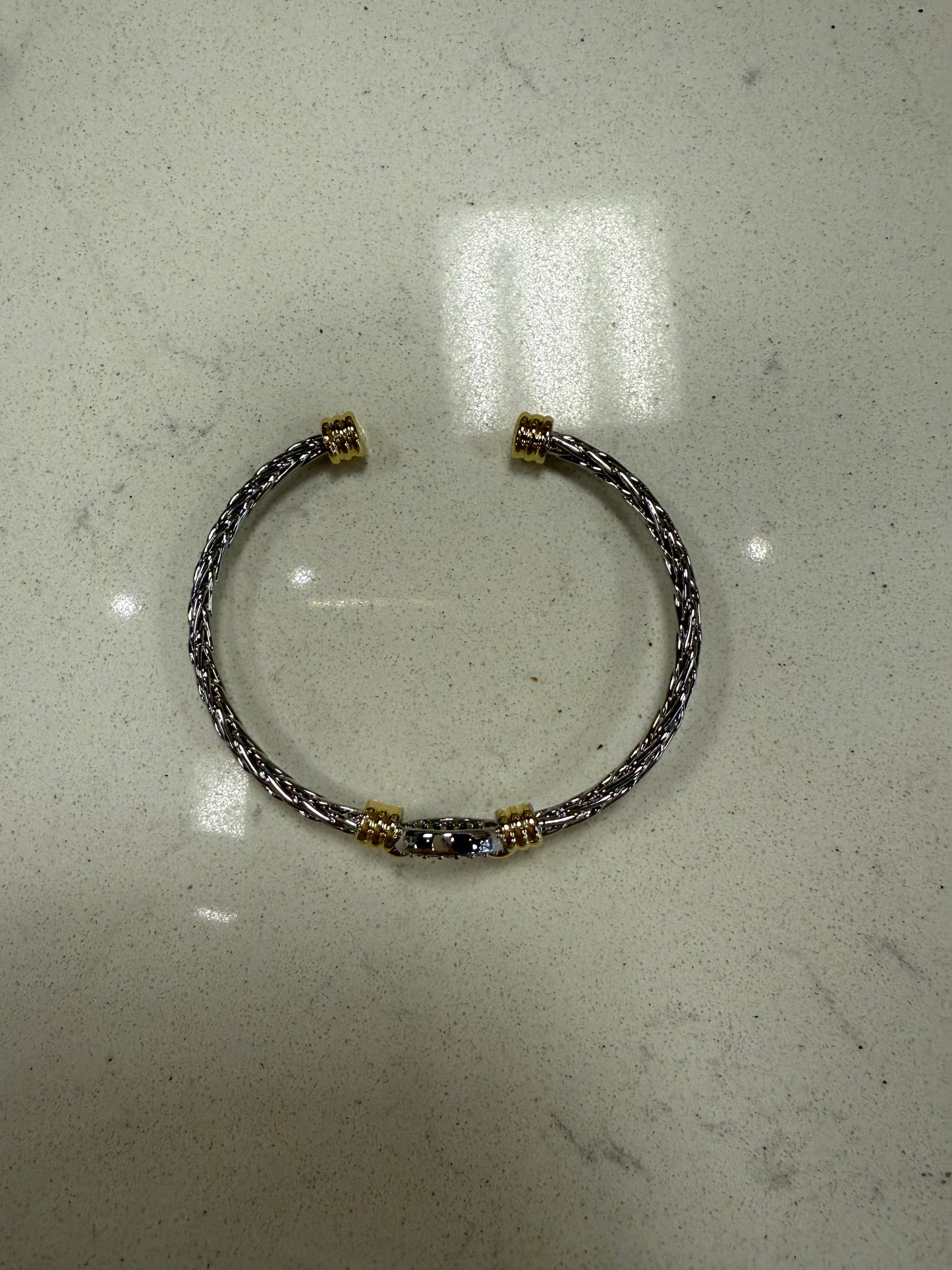 Gold and Silver Circle Bracelet