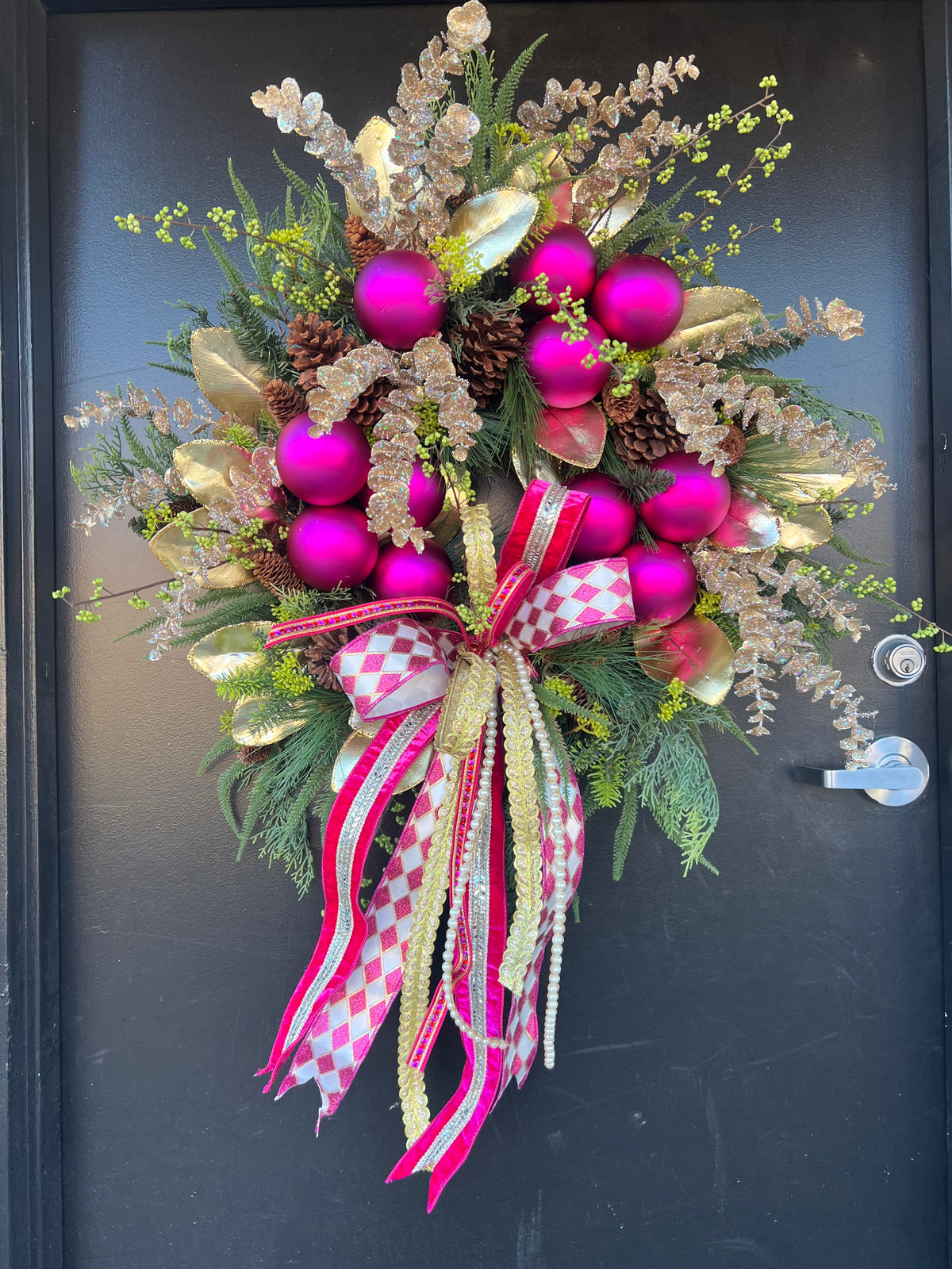 Bubbly Pink Delight Christmas Wreath 💗✨