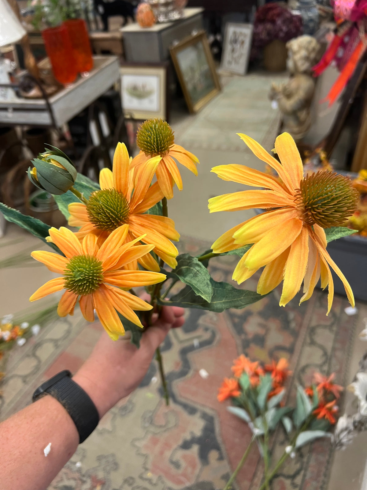 Yellow Cone Flower Stem