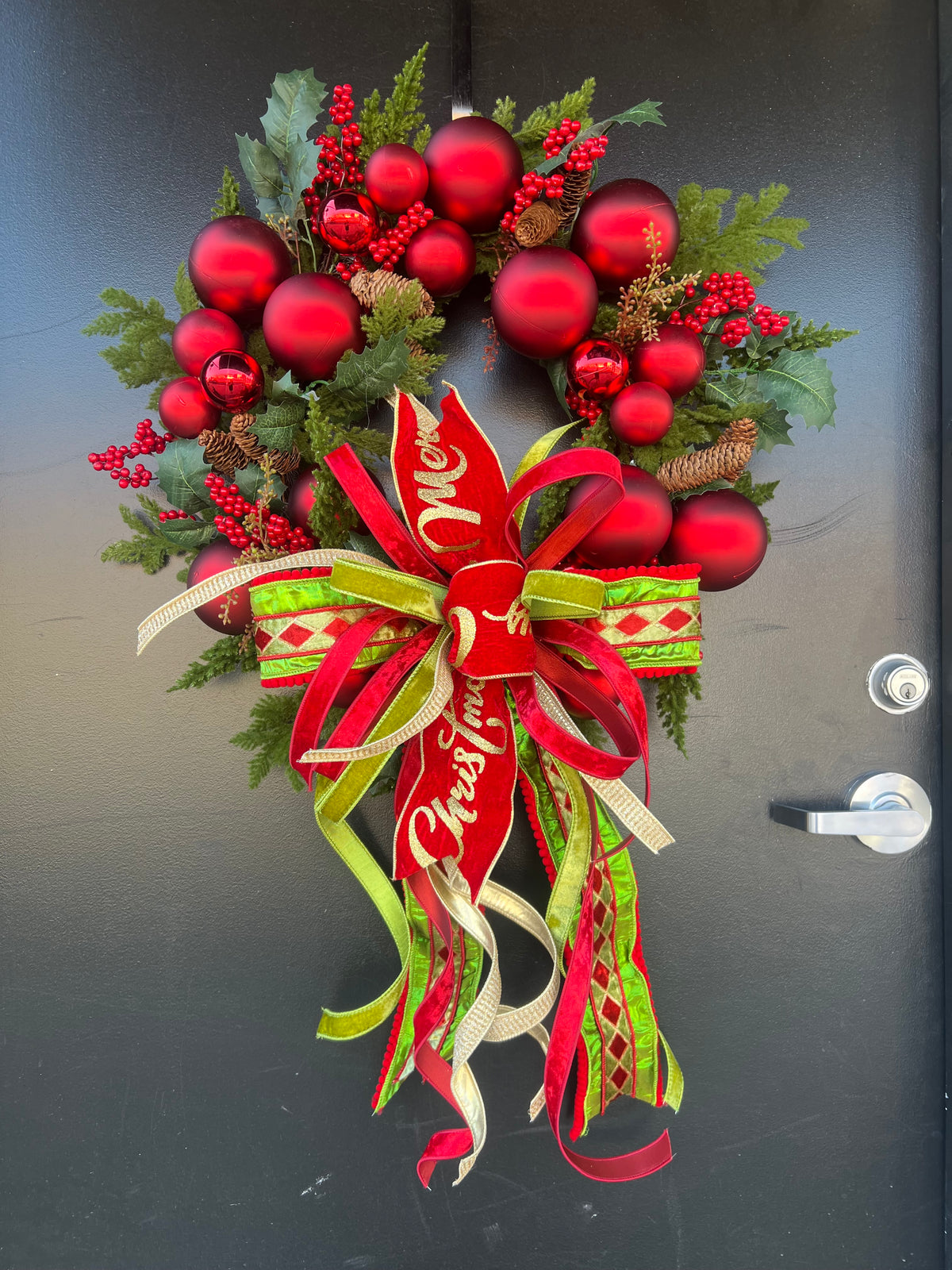 Crimson Christmas Wreath