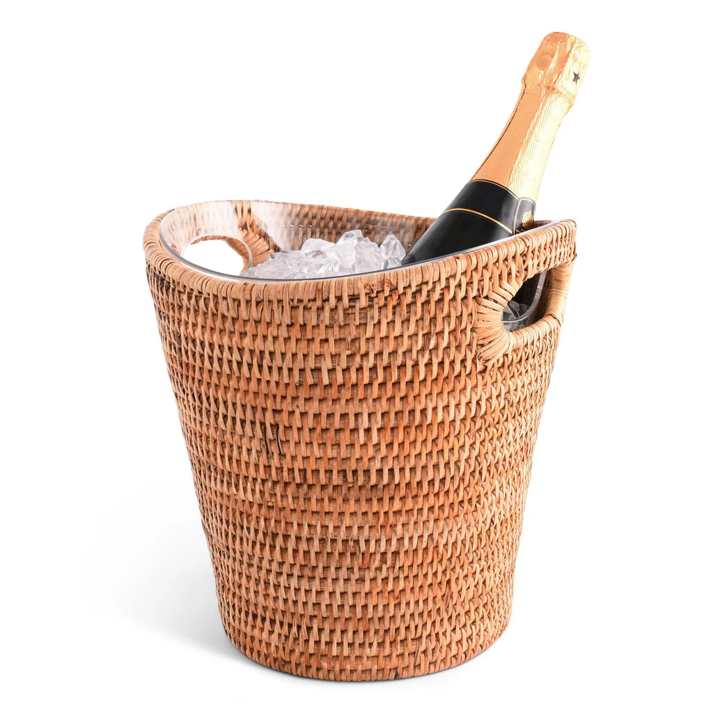 Hand Woven Rattan Wicker Champagne Bucket